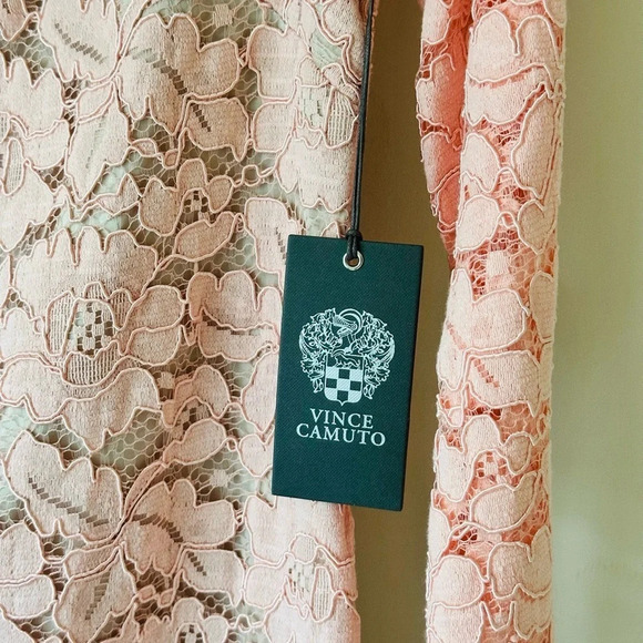 Vince Camuto Long Sleeve Lined Lace Shift Dress - NWT, Size 6 - Picture 3 of 14